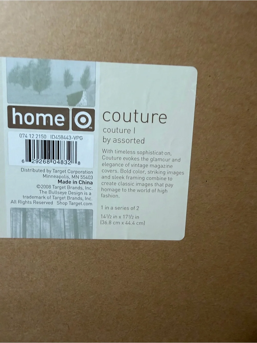 Target Home Couture Fashion Wall Art Set of 2 Black Framed Prints 14.5 x 17.5